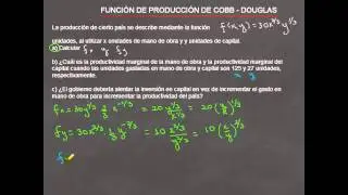 FUNCION DE PRODUCCION DE COBB-DOUGLAS