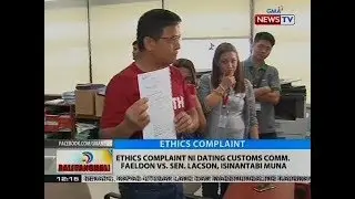 BT: Ethics complaint ni dating Customs Comm. Faeldon vs. Sen. Lacson, isinantabi muna