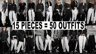 50 OUTFITS WITH ONLY 15 PIECES [MOSTLY THRIFTED] || ARIANA.AVA