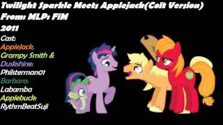 Twilight Sparkle meets Applejack (Colt Version)