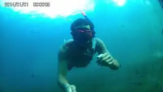 Freedive apnea, snorkeling, choshuenco, panguipulli, chile