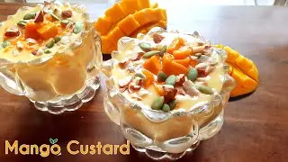 Mango Custard Recipe - मैंगो कस्टर्ड - Fruit Custard with Mango | Easy Mango Custard