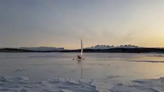 Hjemmebygde is-seilere p&aring; Sol&oslash;yvatnet Bod&oslash;