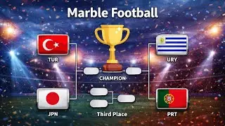 Marble Football Showdown! | Turkey vs Uruguay vs Japan vs Portugal #marblefootball 