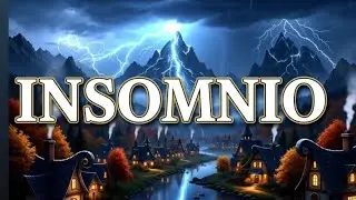 Relaxing Thunderstorm Over River & Houses | Cozy Chimneys & Nature Sounds