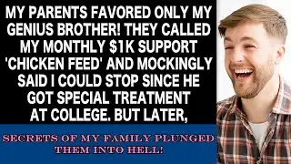 My parents ignored my support, favoring my genius brother, but their secrets caught up with them.