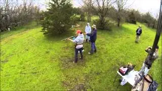 450 Quadcopter flight cowboy action shooting
