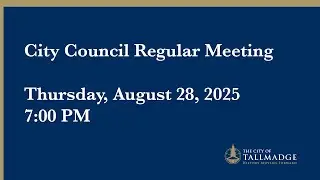 City Council Regular Meeting - August 28, 2025