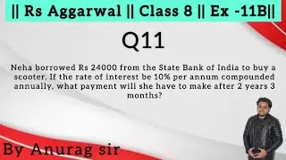 Neha borrowed Rs 24000 from the State Bank of India to buy a scooter. If the rate of interest be
