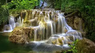 Visit Waterfall in Virtual Reality Video, Learn Wim Hoff Breathing Method (VR180 3D 6K)