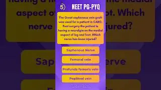 SURGERY PYQ | High Yield MCQs | NEET PG |  INICET | MRB |  #neetpg #fmge #inicet #mrb