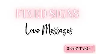 🩷3BabyTarot FIXED SIGNS | LOVE | TAROT READINGS