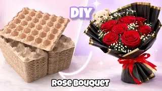 Waste eggs tray se rose kese banaye || @CRAFTERENU12 || #youtube