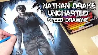 Speed drawing Nathan Drake, Uncharted 4