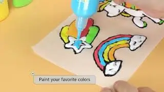 Dessert DIY Color Sticker Art: Reusable Painting Album with Thick-Edged Design for Kids