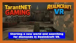 Starting a new world and searching for diamonds in RealmCraft VR - Test.
