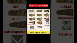 Ranks of Police In India #police #uppolice #uppoliceconstablegk #upsi2025