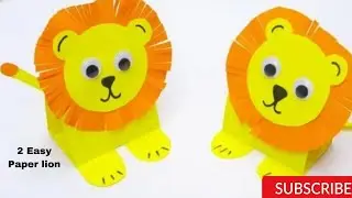 Diy paper lion||paper craft|how to make paper lion||paper lion and craft