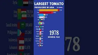 Largest Tomato Producers in Asia (1961 - 2022) #shorts #ytshorts