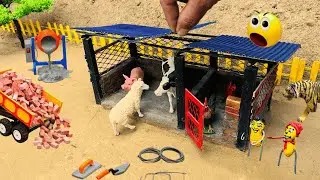 diy mini tractor cemented animal farm house construction |‪@spucreator‬