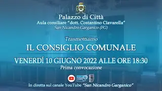 Consiglio Comunale del 10 Giugno 2022 | San Nicandro Garganico (FG)