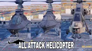 MWT Tank Battles: All Helicopters Showcase (360&deg; View & Country of Origin)
