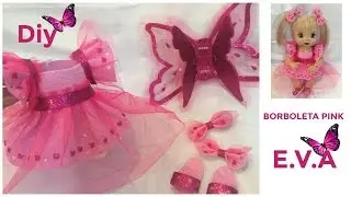 COMO FAZER FANTASIA DE BORBOLETA para BABY ALIVE -Diy- Risoleta
