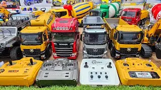 Rc truck huina 1501, 1536, 1574, 1550 rc mixer truck dump truck excavator truck trailet truk molen