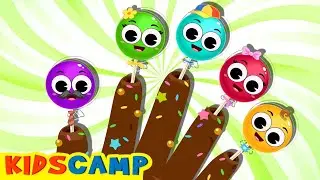 🎀 🍭 SURPRISE Lollipop Finger Family Song | Fun Songs For Kids | KidsCamp