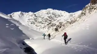 Skiing SE Face Font Blanca in Andorra