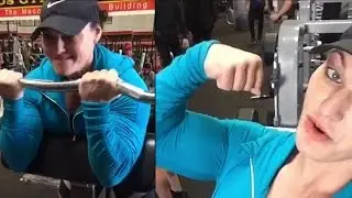 FBB Helle Trevino - Working out biceps & triceps