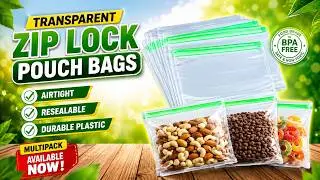 Transparent Zip Lock Pouch Bag Airtight Resealable Plastic bags