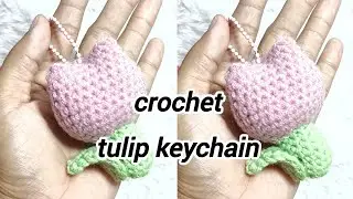 crochet tutorial / crochet tulip keychain / amigurumi tulip flower / beginners friendly