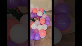 Balloon arch using decoration strip. #balloonarch #simpledecoration #easyway #decorationstrip