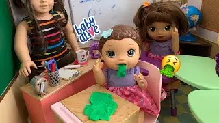 BABY ALIVE  June gets Sick at school !