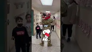 Emotional Military Homecoming: Father Surprised by Daughters at School