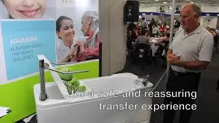 Abacus: Scorpio bath's powered transfer seat demonstration for safe, accessible bathing.