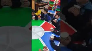 Balancing ball on glass activity for nursery