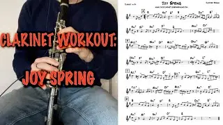 BURNING JAZZ CLARINET WORKOUT! 'tempo increasing' play along: Joy Spring by Clifford Brown