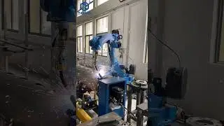 [SteviS Laser] Double robots automatic loading and welding workstation #weldingrobot #welding
