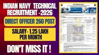 Recruitment for Indian Navy SSC officer -2026# #viralvideo # online apply:24/01/26 to 24/02/26