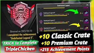 Easyway To Complete (Undefeated Legend) Achievement Trick in BGMI | Trick To complete Triple Chicken