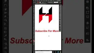 How to Make H Logo Design in Adobe Illustrator | Typography logo | Digital Art Designs #shorts