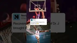 UNSEEN footage of Dr. J in 4K👀🔥 #nba #nbahistory #juliuserving