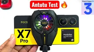 POCO X7 Pro Antutu Cooling Gaming Fan Test Shocking Results OMG 😱🚀🔥🔥🔥 #pocox7pro 
