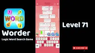 Worder Logic Word Search Level 71 Walkthrough 🧩 | Go Answer 🎮