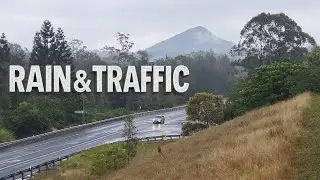 Heavy Rain & Traffic Ambience | Real Traffic and Rain Sounds ASMR