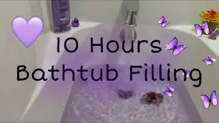 10 Hours Bathtub Filling Sound | Fun Purple Water! Relaxing ASMR Water Sounds for Sleep Aid