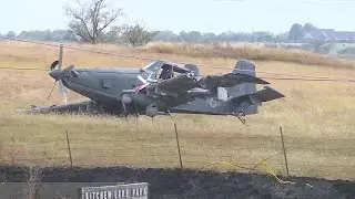 RAW VIDEO: National Guard aircraft crashes in southeast Oklahoma City
