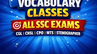 Lecture:01Vocabulary For All SSC Exams | CGL, CHSL, CPO, MTS | SSC English Vocabulary